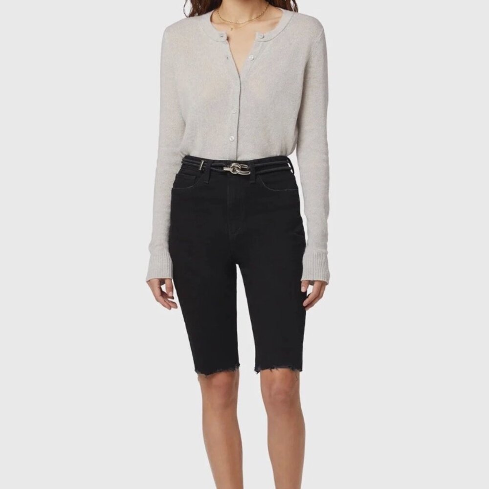 NWT Favorite Daughter The Ava Long Slim Denim Jean Short Size 28 $188 - Picture 3 of 14